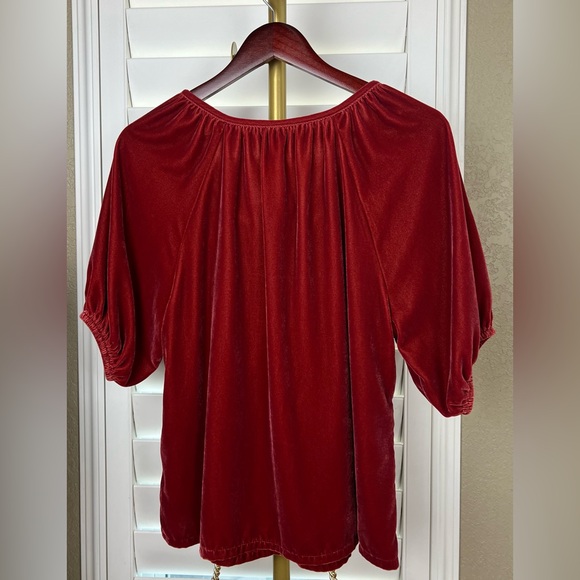 Terracotta/Rust Velour Velveteen Oversized Tunic Top Sz S by Old Navy - Picture 5 of 7